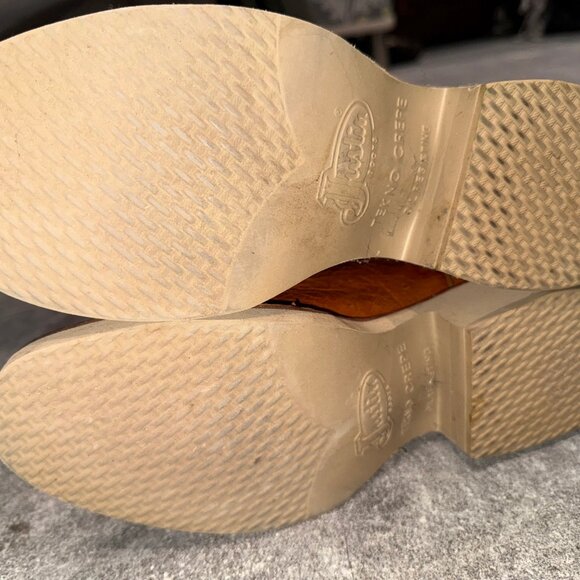 Women's Justin Tekno Crepe Western Boots with Tan Smooth Ostrich 7B - Picture 5 of 7